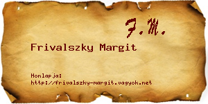 Frivalszky Margit névjegykártya